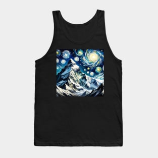 Mount Everest Starry Night - Beautiful Iconic Places Tank Top